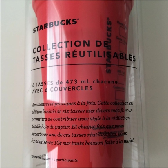 NEW Starbucks Christmas 2017 Reusable Cups & Lids Collection SET OF 6 Different - Picture 7 of 8
